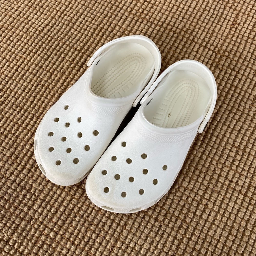 Crocs‎ classic clog style white rubber original style water friendly swim…